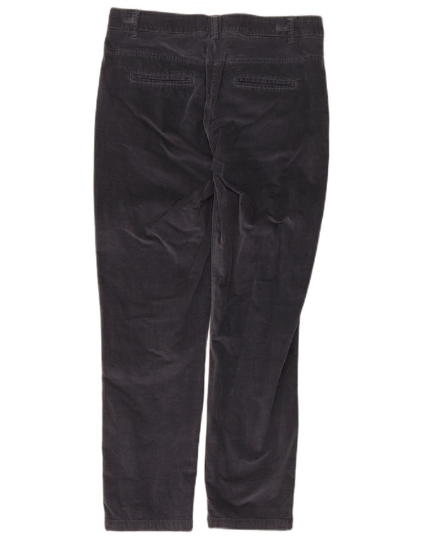 Γυναικείο ίσιο κοτλέ παντελόνι Benetton UK 10 Small W30 L25 Γκρι βαμβακερό