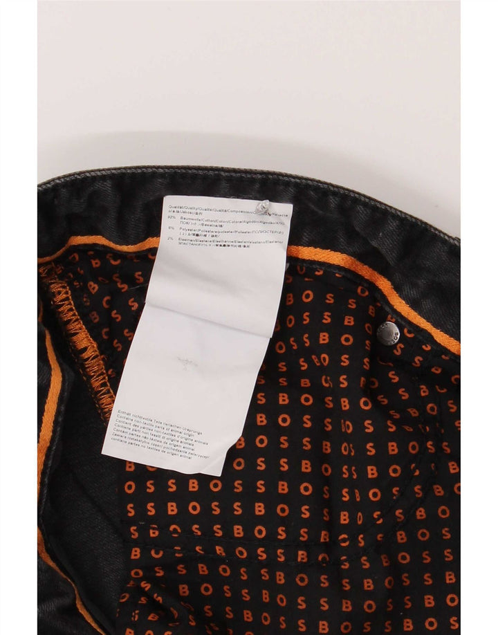 Ανδρικό τζιν Hugo Boss Slim W36 L34 Μαύρο βαμβακερό