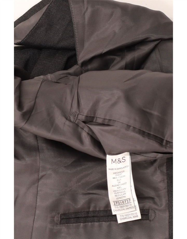 MARKS & SPENCER Ανδρικό μπουφάν σακάκι με 2 κουμπιά UK 44 XL Γκρι πολυεστέρας