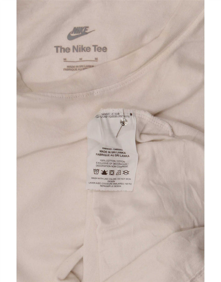 Ανδρικό μπλουζάκι Nike, μεσαίο λευκό βαμβακερό