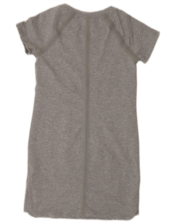 Athleta Γυναικείο T-Shirt φόρεμα UK 10 Small Grey Flecked Polyester
