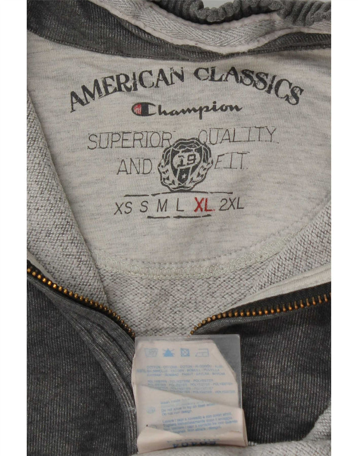 Ανδρικό φούτερ Champion με φερμουάρ Jumper XL Γκρι βαμβακερό