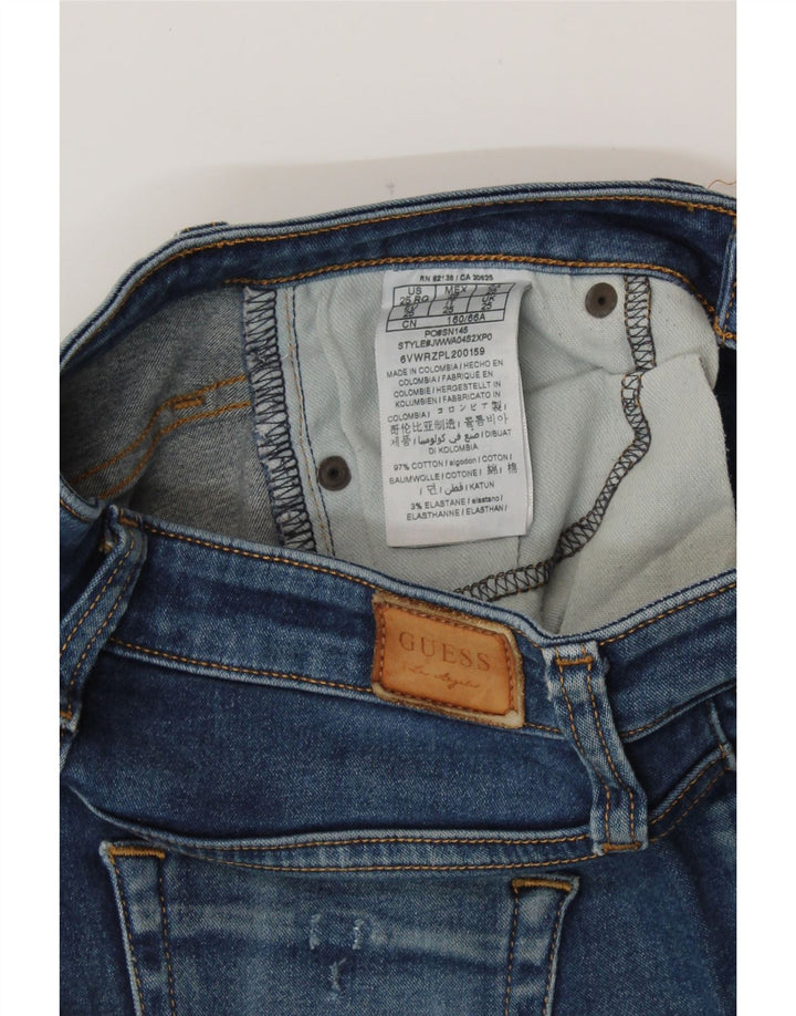 GUESS Γυναικείο Slim Jeans W25 L27 Μπλε Βαμβακερό