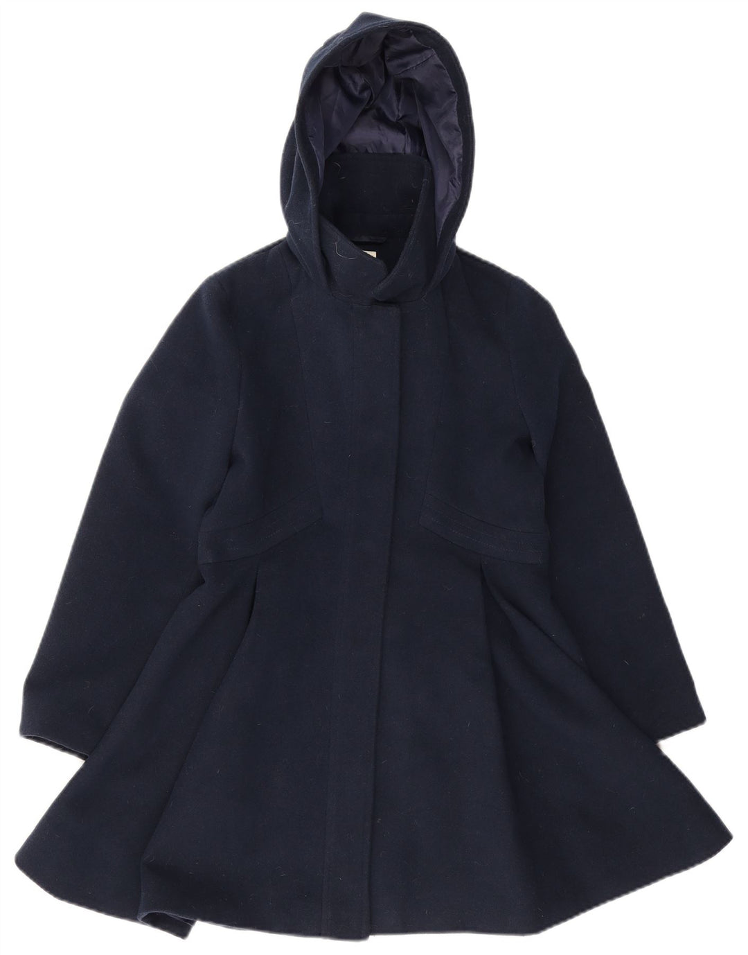 Monsoon Girls Hooded Princess Coat 9-10 Years Navy Blue Polyester