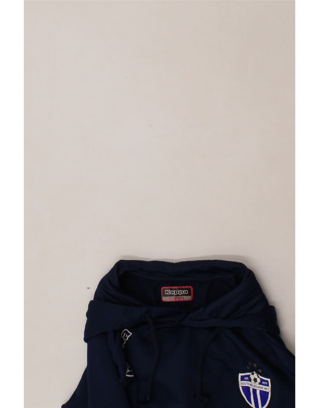 KAPPA Mens Hoodie Jumper XS Navy Blue Polyester Vintage Kappa and Second-Hand Kappa from Messina Hembry 