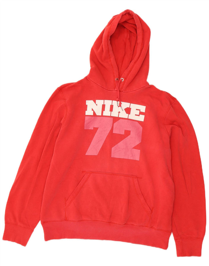 Ανδρικό γραφικό κουκούλα Nike, μεγάλο κόκκινο βαμβακερό