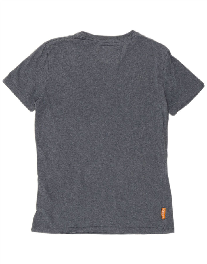 SUPERDRY Ανδρικό T-Shirt Top Μικρό Navy Blue από βαμβάκι