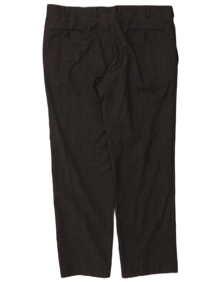 Marks & Spencer Ανδρικό αυτόγραφο ίσιο παντελόνι W40 L31 Grey Check