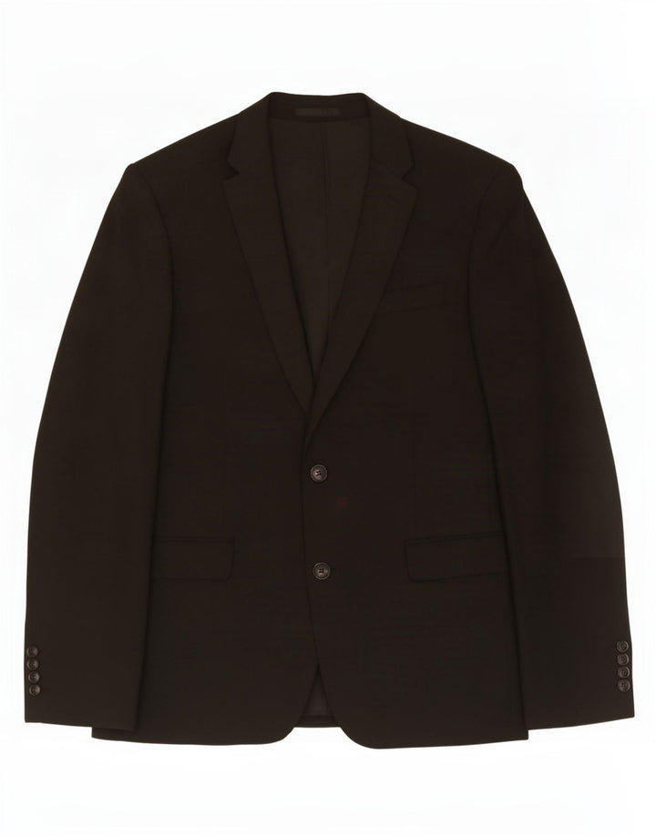 John Lewis Ανδρικό μπουφάν blazer UK 40 μεγάλου μαύρου πολυεστέρα