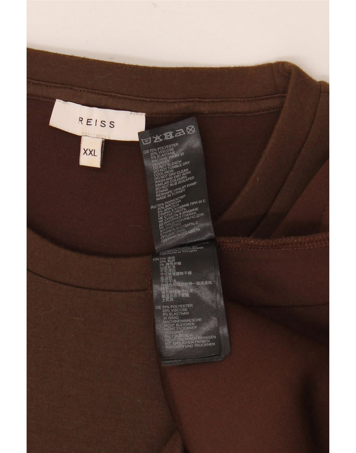 Ανδρικό T-Shirt Reiss Top 2XL καφέ πολυεστέρας