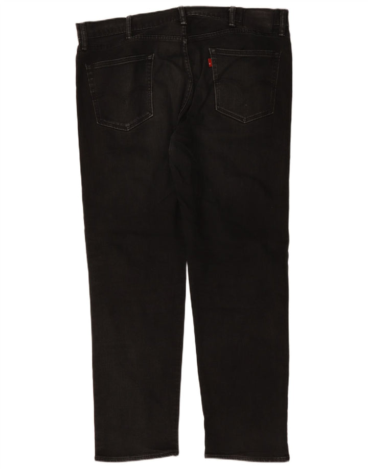 Ανδρικό τζιν Levi's Straight W42 L31 Μαύρο βαμβακερό