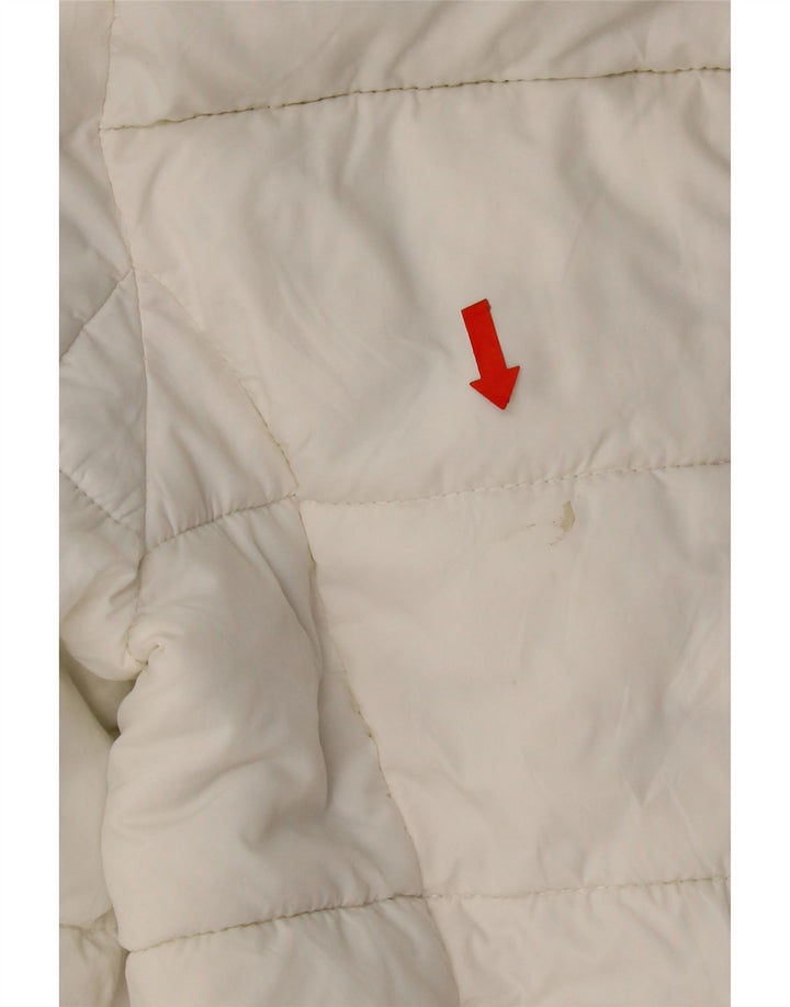 Zara Γυναικείο μπουφάν με κουκούλα UK 10 Small White Polyamide
