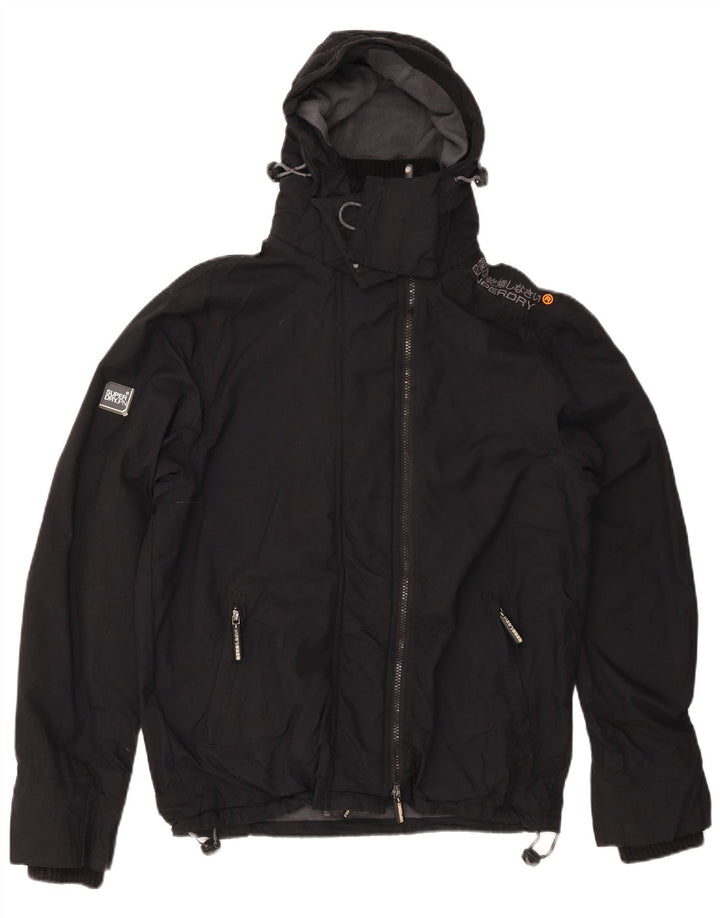 SUPERDRY Γυναικείο Windcheater με κουκούλα Windbreaker Jacket UK 14 Medium Black