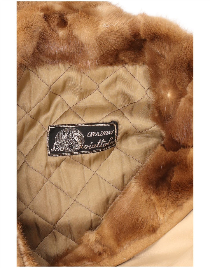 Vintage γυναικείο παλτό με διπλό στήθος UK 16 Large Beige