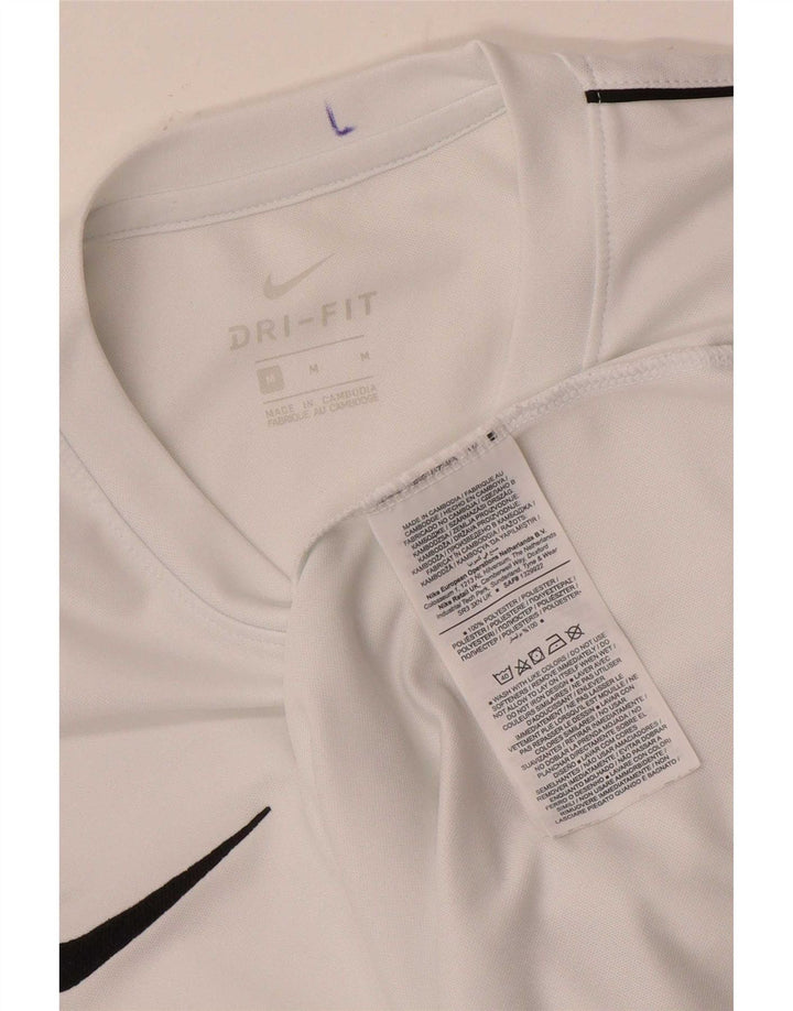 Ανδρικό T-Shirt Nike Dri Fit, μεσαίο λευκό πολυεστέρας