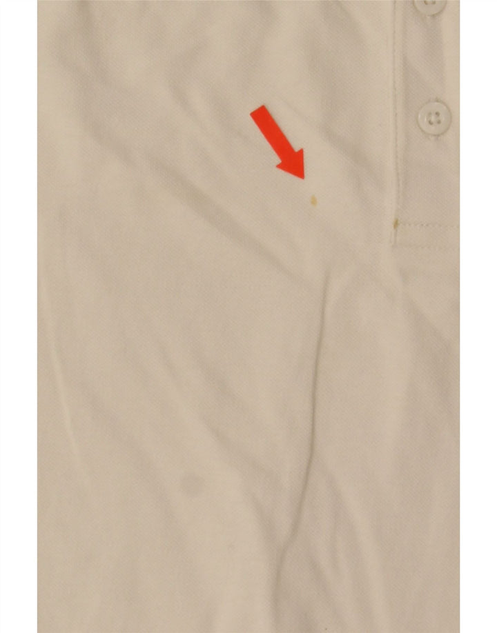 Ανδρικό μπλουζάκι πόλο Kappa, μεσαίο λευκό βαμβακερό