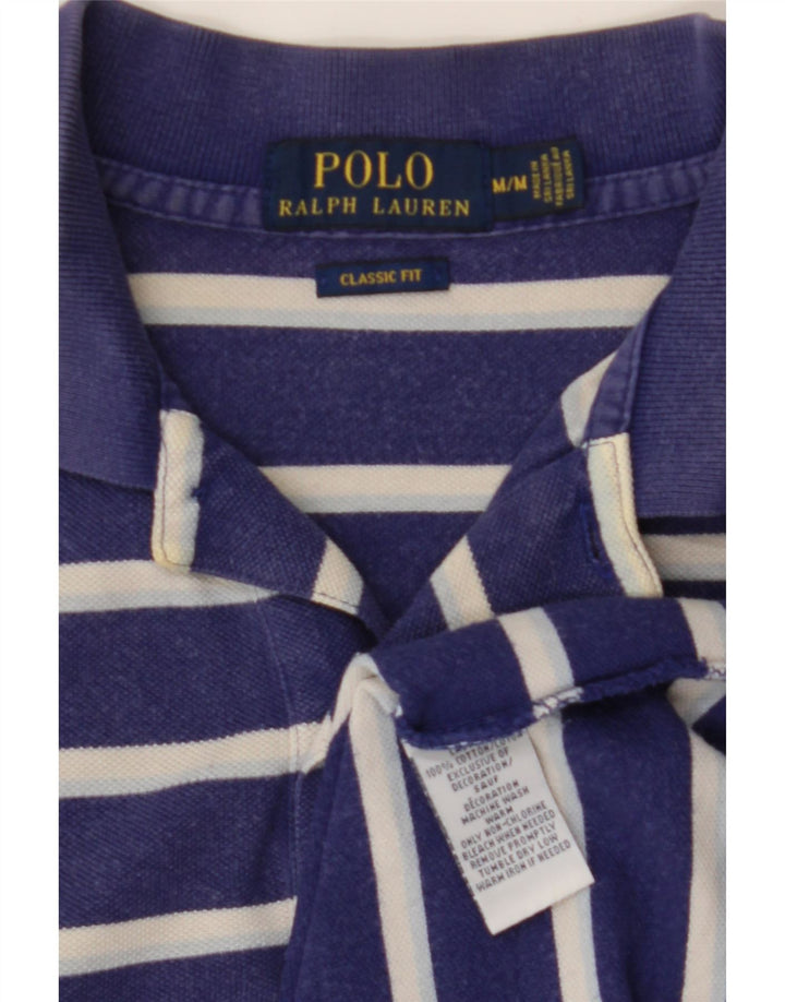 POLO RALPH LAUREN Ανδρικό πουκάμισο πόλο σε κλασική εφαρμογή, μεσαίο μπλε ριγέ