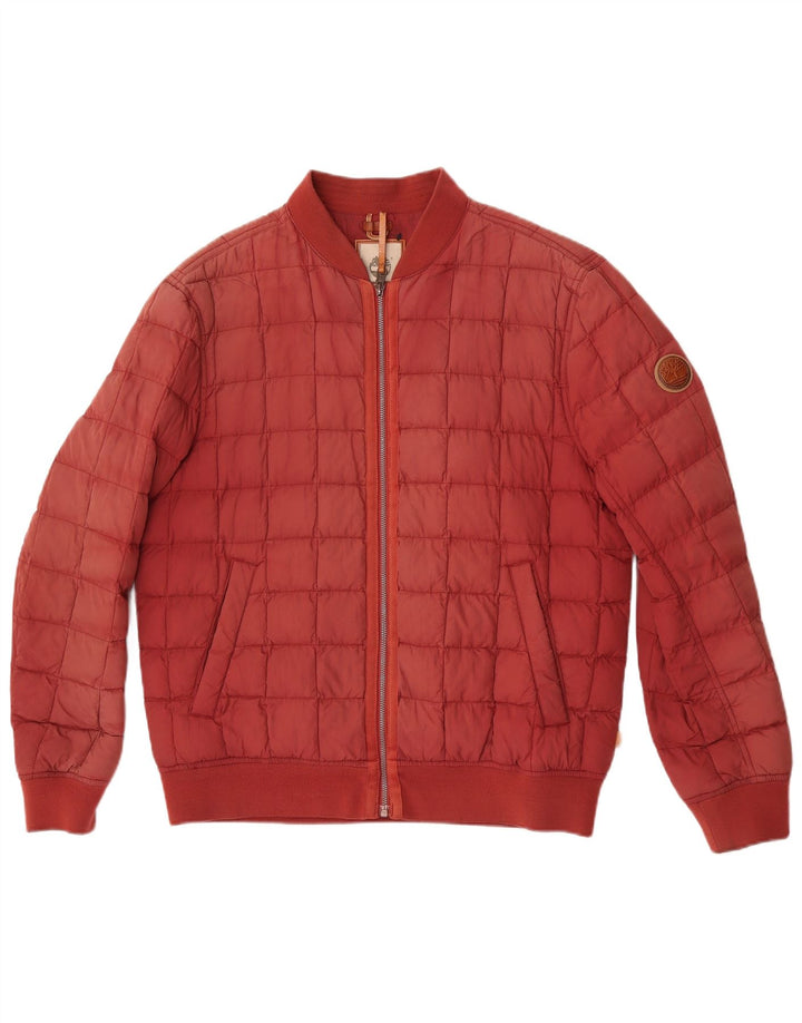 Ανδρικό μπουφάν Timberland με επένδυση UK 40 Large Maroon Nylon