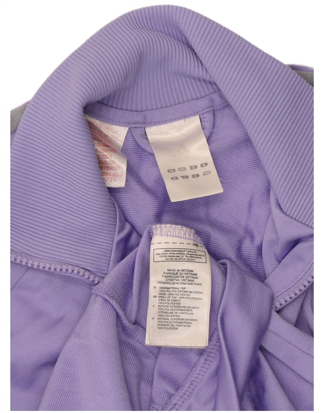 Γυναικεία αθλητική φόρμα Adidas Top Jacket UK 12 Medium Purple Polyester