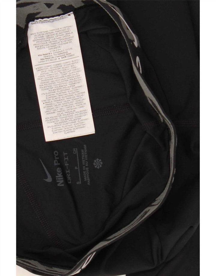 Γυναικεία Nike Dri Fit Graphic κολάν UK 10 Small Black Polyester