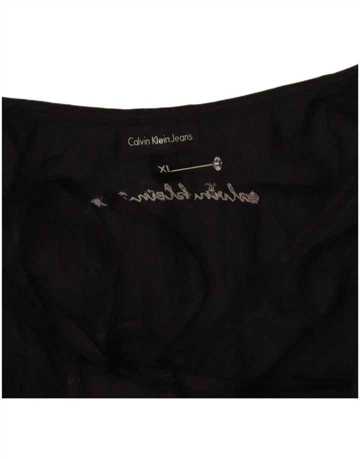 Calvin Klein Jeans Γυναικεία Μπλούζα Τοπ UK 18 XL Μαύρο