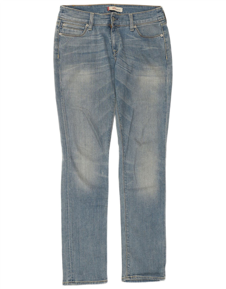 Levi's Womens 571 Slim Jeans W32 L34 Blue Cotton