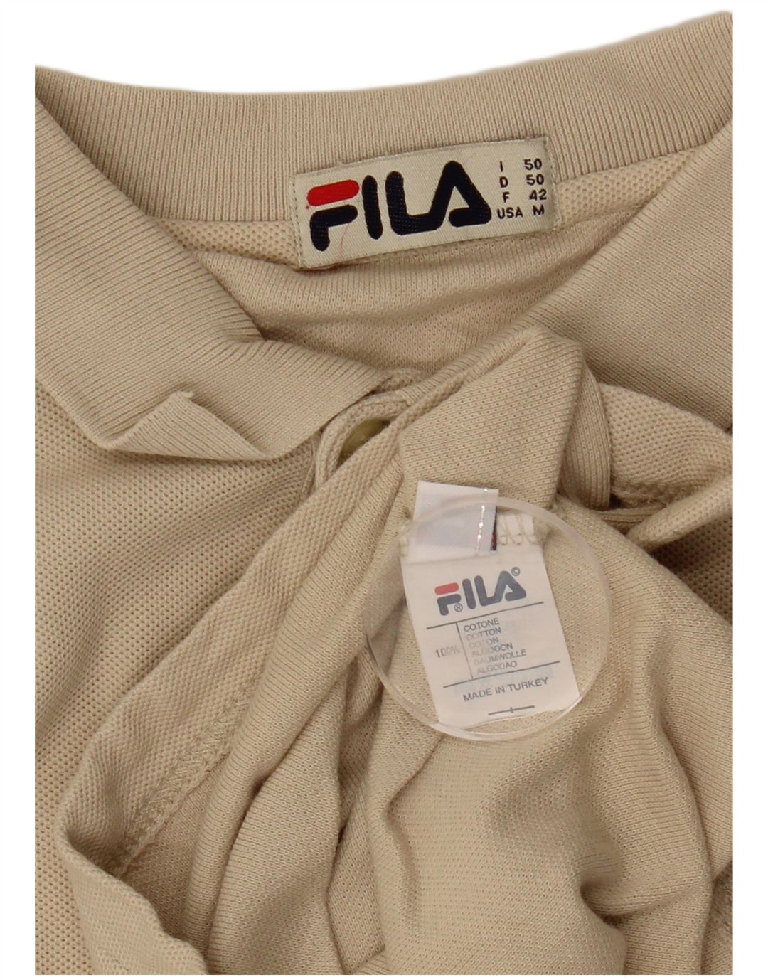 Ανδρικό πουκάμισο πόλο FILA μεσαίο μπεζ βαμβακερό