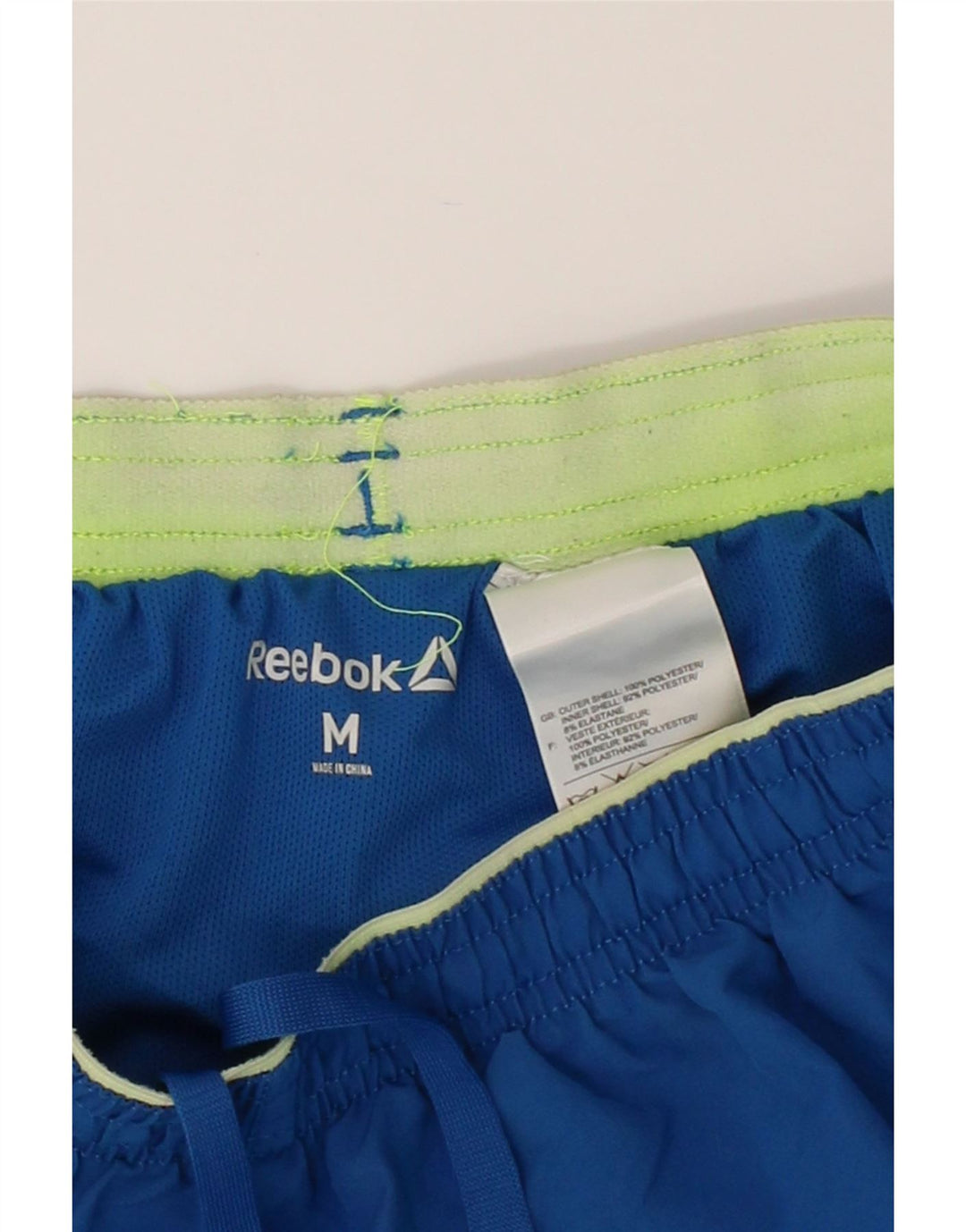 REEBOK Womens Sport Shorts UK 12 Medium  Blue Polyester Vintage Reebok and Second-Hand Reebok from Messina Hembry 