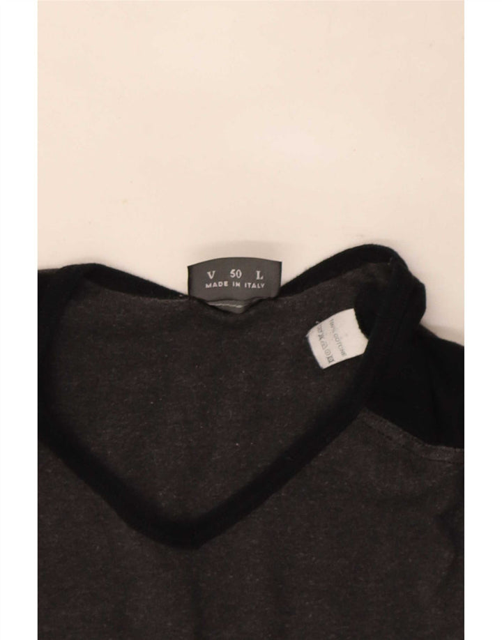 Ανδρικό T-Shirt Roccobarocco Top Large Grey Colourblock Βαμβακερό