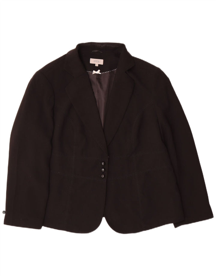 Marks & Spencer Γυναικείο μπουφάν blazer UK 20 2XL μαύρο πολυεστέρα