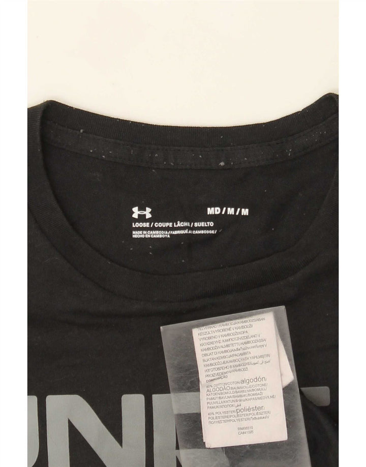 Ανδρικό γραφικό μπλουζάκι Under Armour Top Μεσαίο μαύρο βαμβακερό