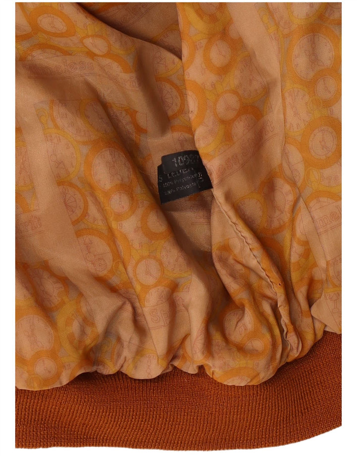 VINTAGE Ανδρικό Suede Bomber Jacket IT 50 Large Brown Δερμάτινο