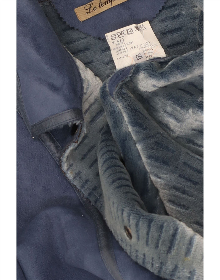 Vintage Γυναικείο Παλτό IT 50 XL Blue Polyester