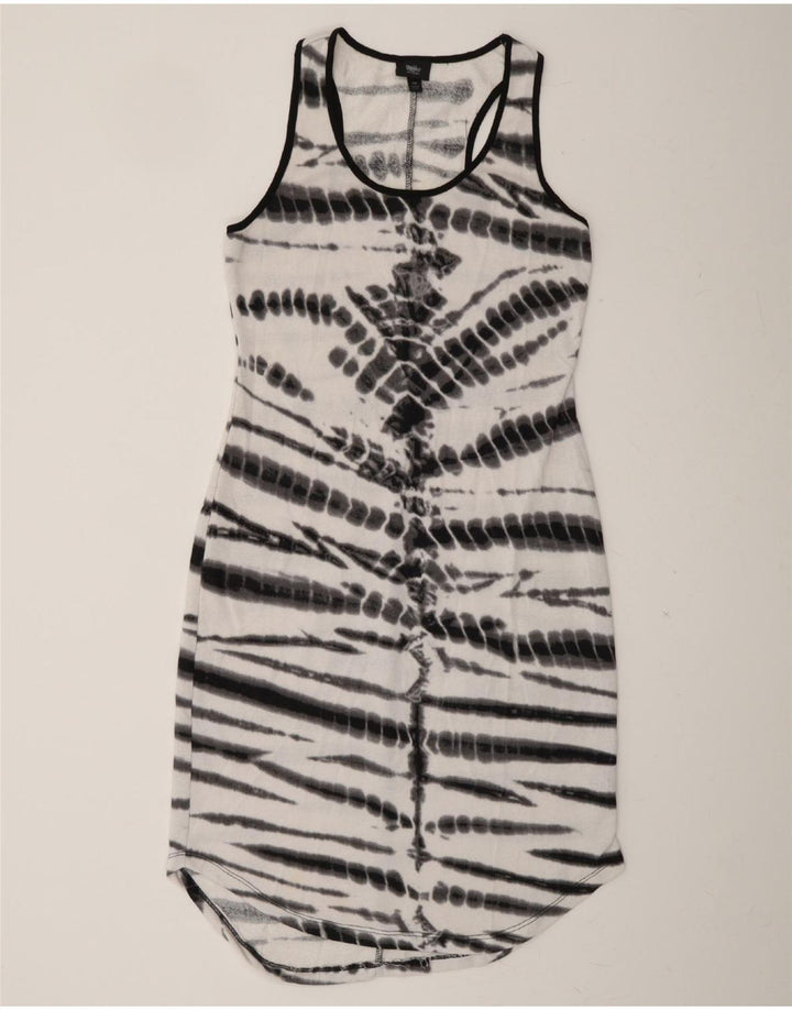 MOSSIMO Womens Sleeveless Maxi Dress UK 12 Medium White Tie Dye Polyester Vintage Mossimo and Second-Hand Mossimo from Messina Hembry 