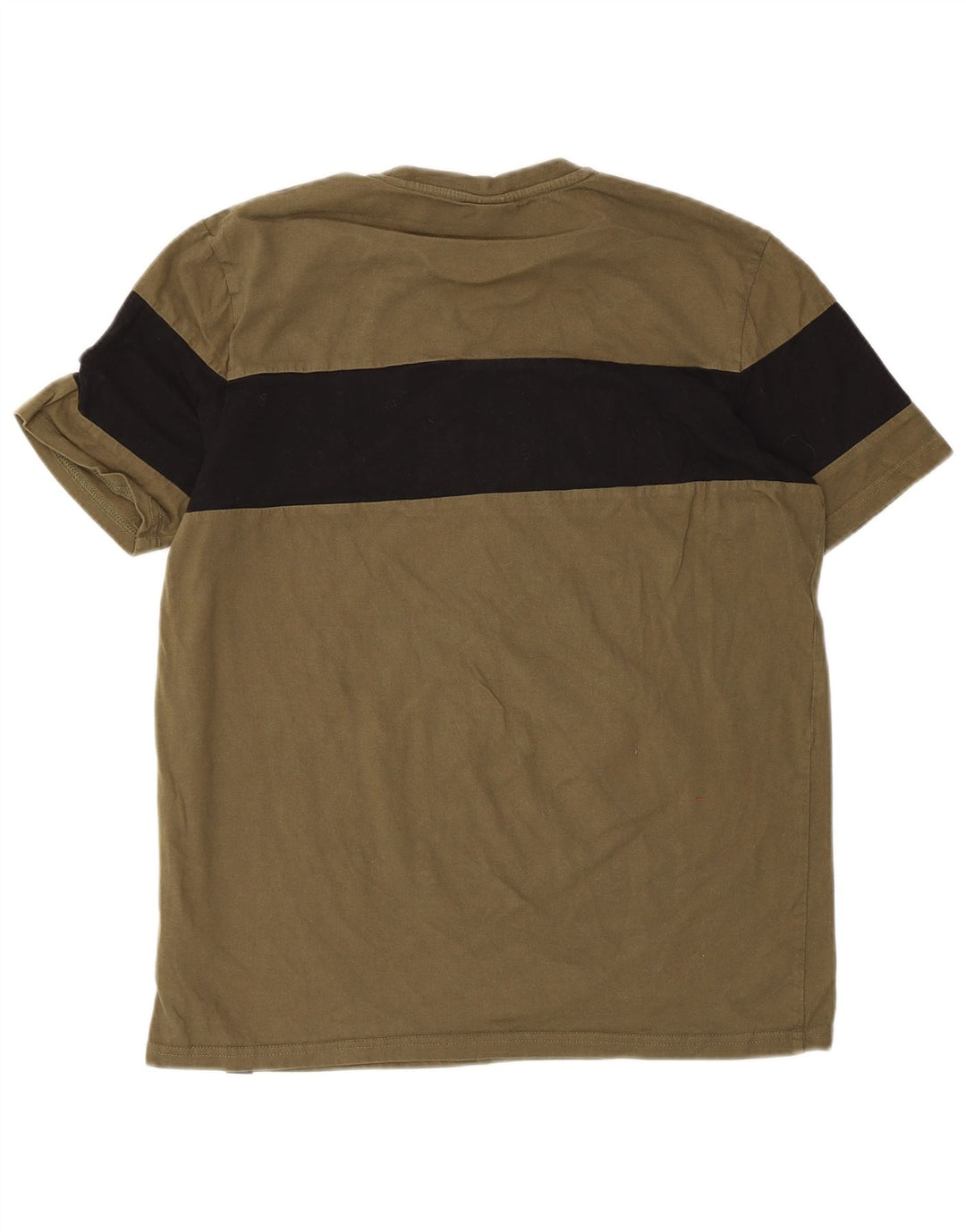 Ανδρικό γραφικό μπλουζάκι Ellesse Top Medium Khaki Colourblock Βαμβακερό