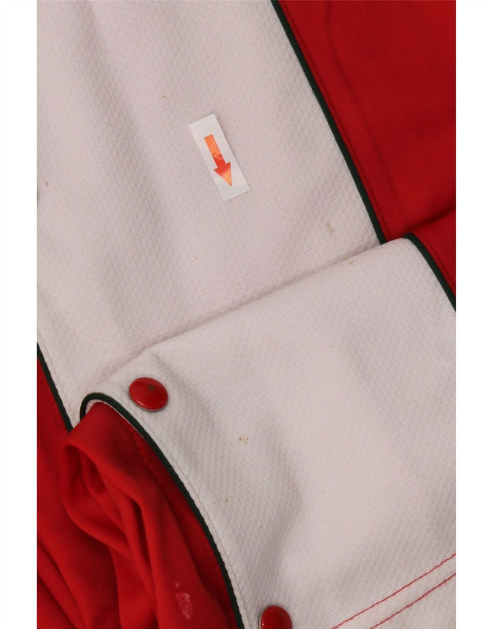 Vintage γυναικεία αθλητική φόρμα παντελόνι IT 40 Small Red Colourblock Πολυεστέρας