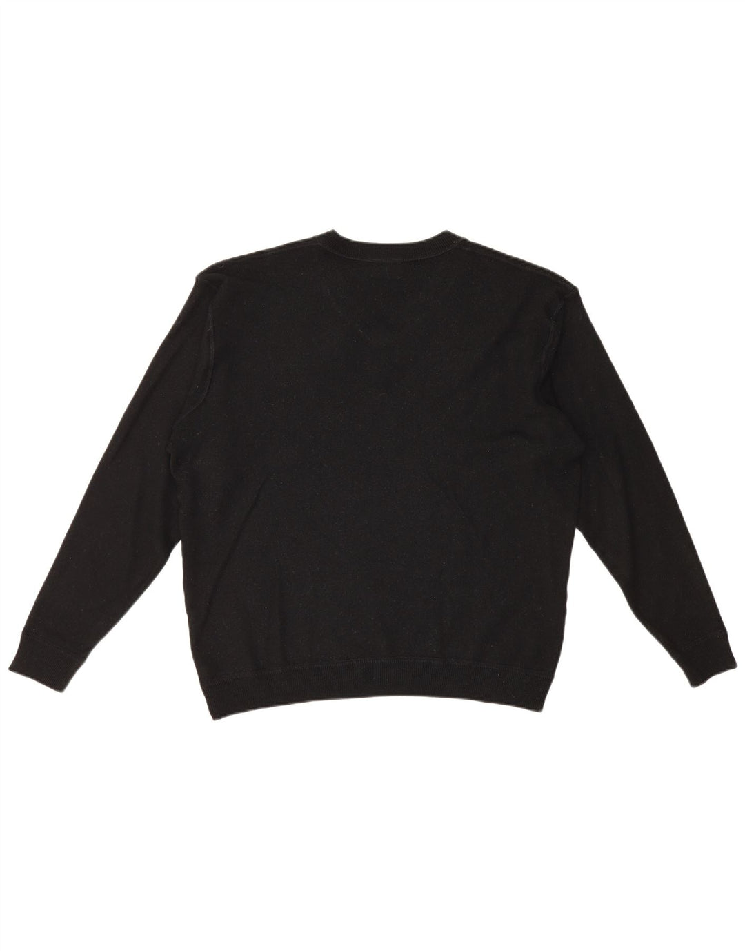 Ανδρικό πουλόβερ Lacoste με V λαιμόκοψη, μέγεθος 8 3XL Μαύρο μάλλινο