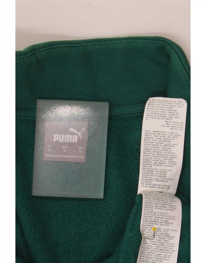 Ανδρική φόρμα φόρμας Puma με γραφικό μπουφάν με μεσαίο πράσινο χρώμα, βαμβακερό