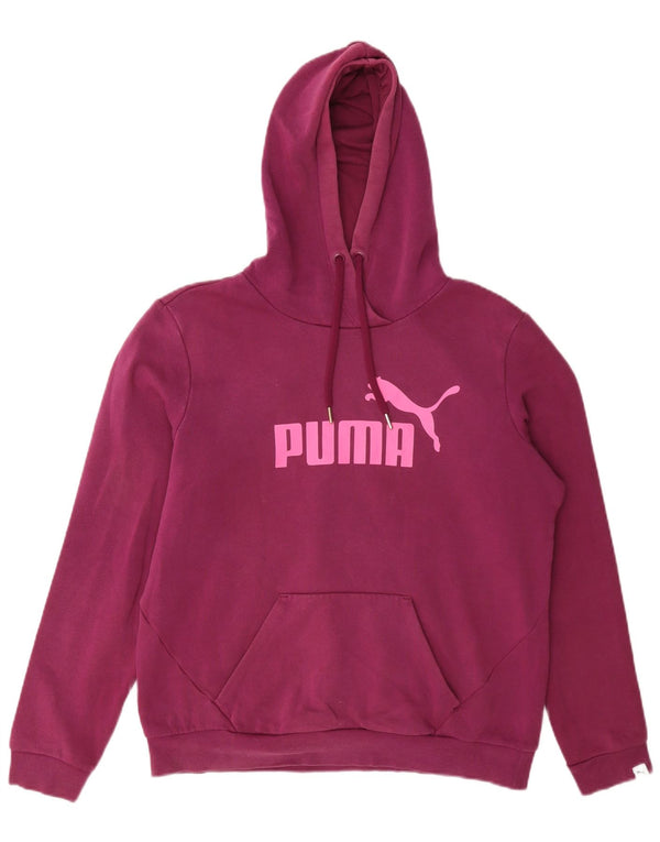 Puma Γυναικείο Γραφικό Hoodie Jumper UK 14 Large Purple Polyester