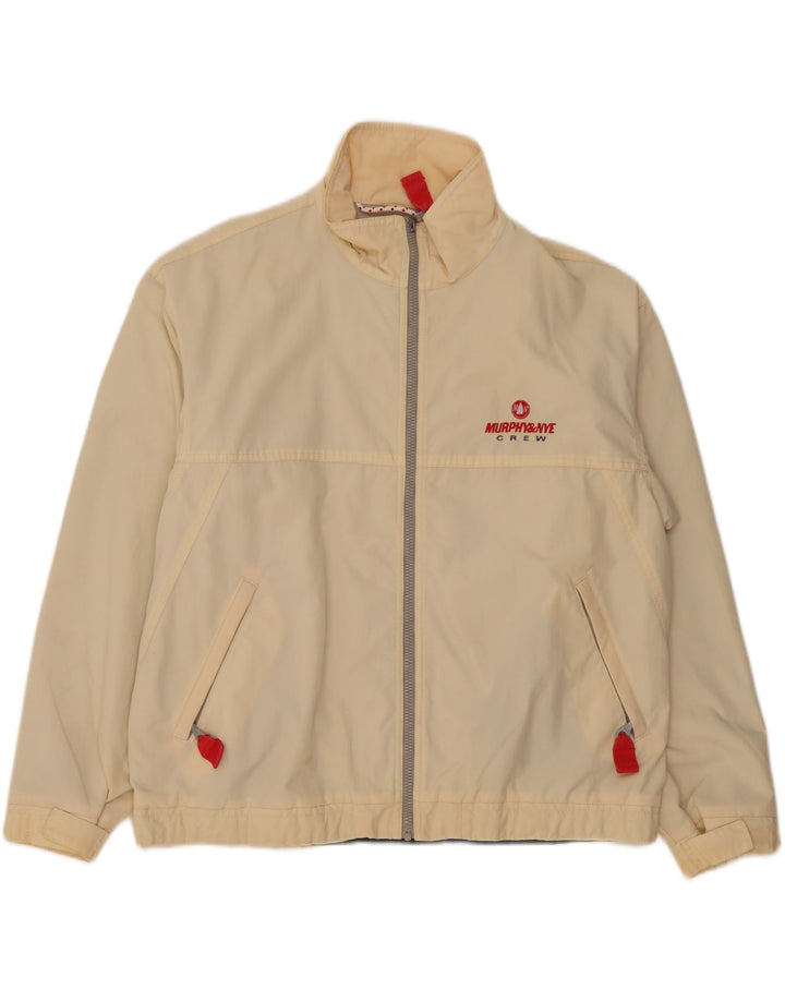 MURPHY & NYE Mens Windbreaker Jacket UK 40 Large Beige Polyester