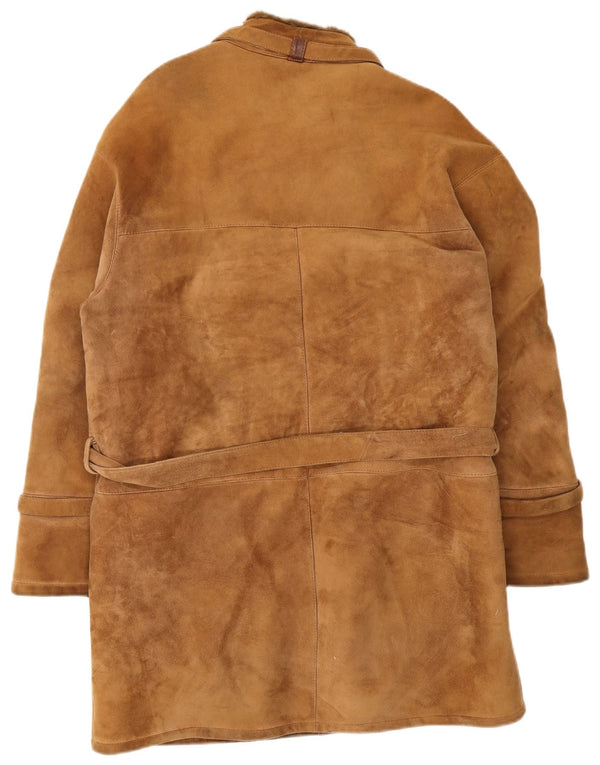 Vintage Ανδρικό παλτό Shearling UK 36 Small Brown