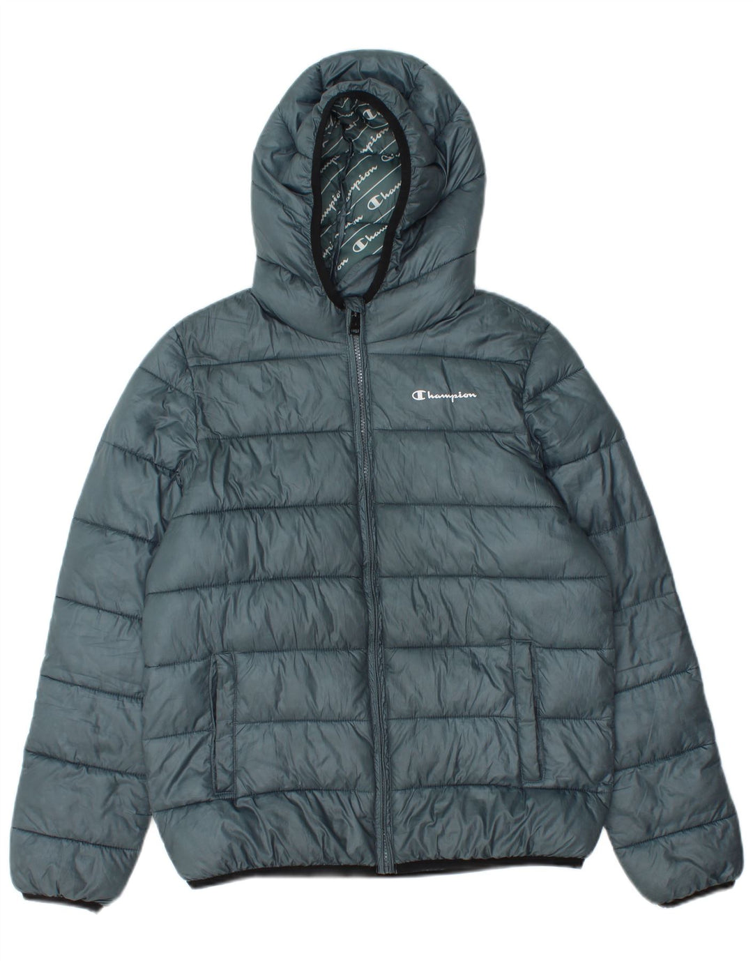 Champion Ανδρικό μπουφάν με κουκούλα UK 36 Small Blue Polyester