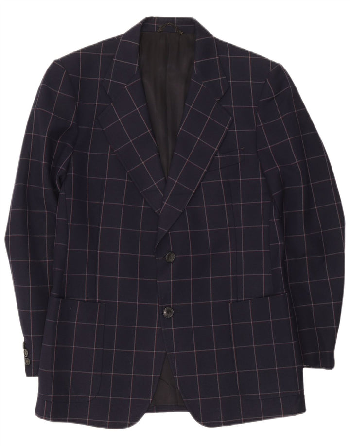 Ανδρικό μπουφάν σακάκι Facis 2 κουμπιών IT 52 XL Navy Blue Check Wool