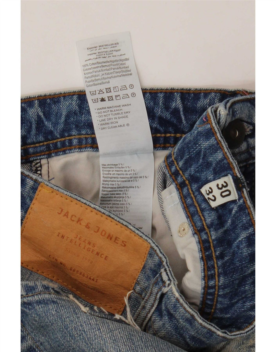 Jack & Jones Ανδρικό Mike Comfort Fit Slim Jeans W30 L32 Blue Patchwork
