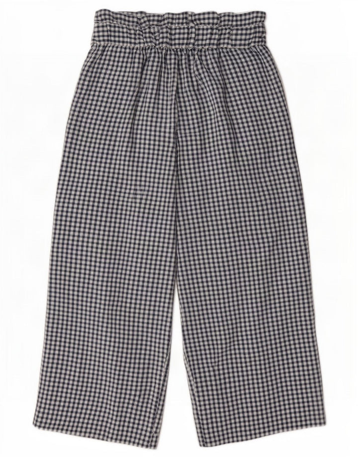 Zara Γυναικείο Παντελόνι Capri Cullotes Medium W28 L22 Navy Blue Gingham