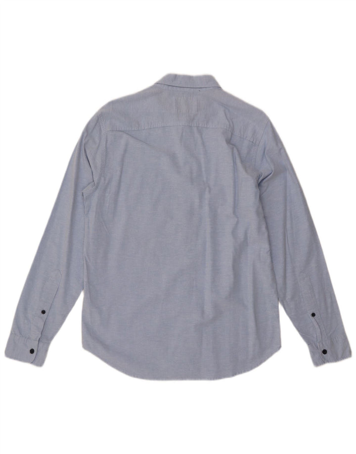 Ανδρικό πουκάμισο HOLLISTER, μεσαίο μπλε βαμβακερό