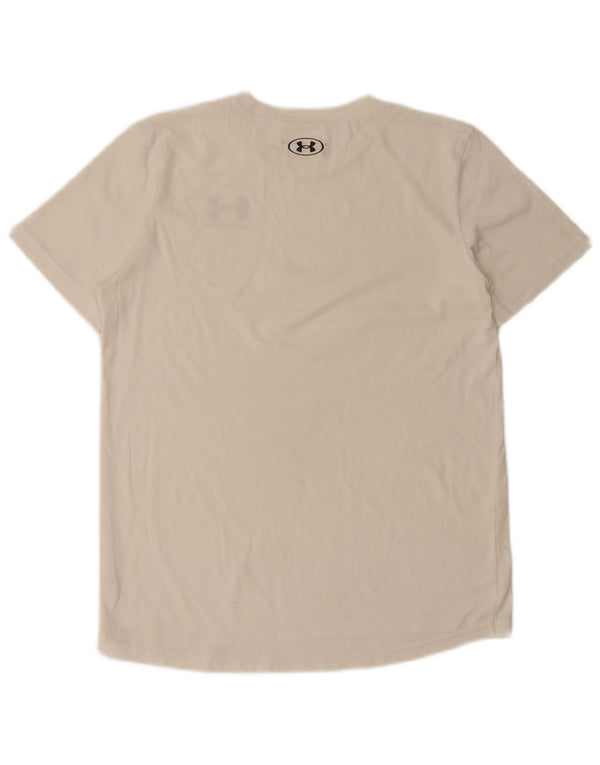 UNDER Armour Boys T-Shirt Top 13-14 Years XL Λευκό