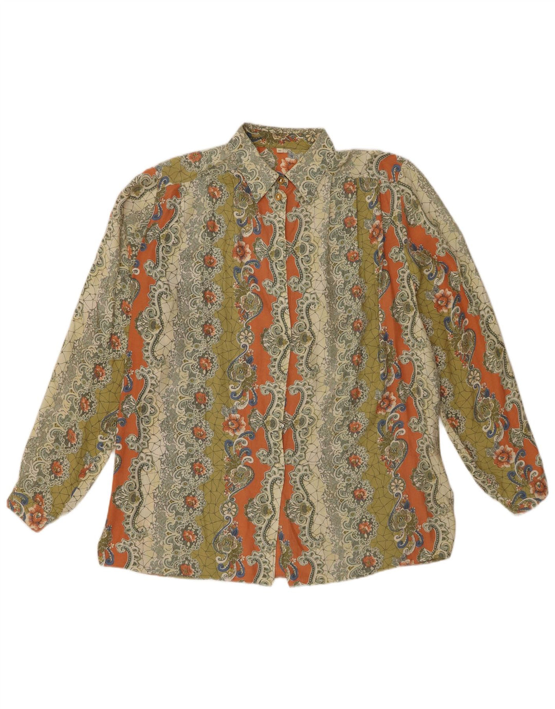 VINTAGE Γυναικείο πουκάμισο Oversized Μπλούζα EU 40 Medium πολύχρωμο Paisley