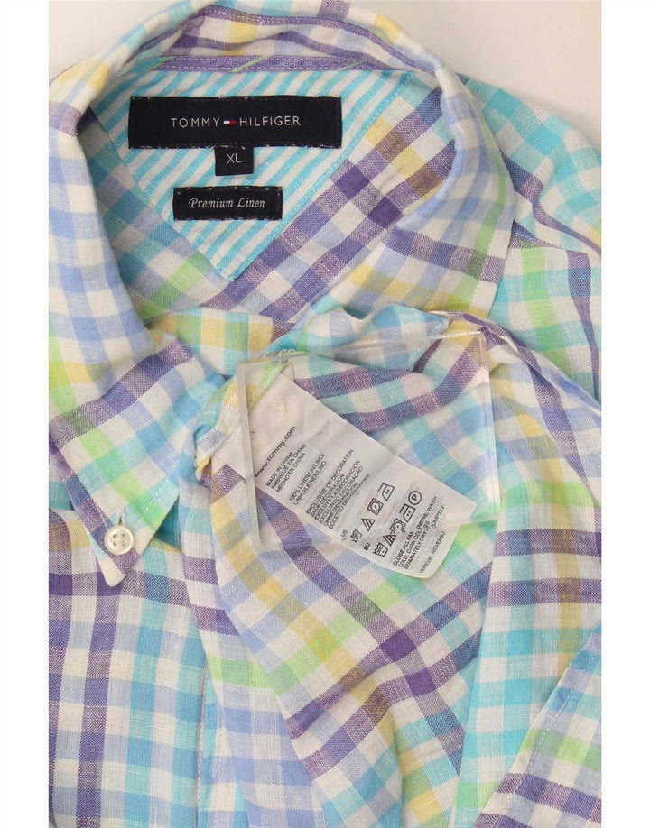 Ανδρικό πουκάμισο Tommy Hilfiger XL Πολύχρωμο λινό Gingham