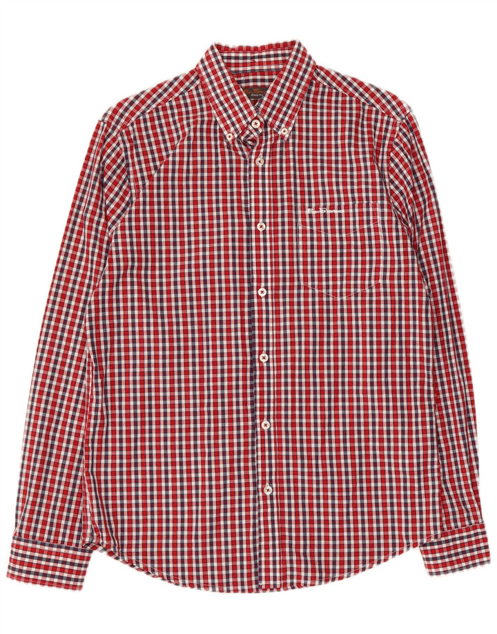 Ανδρικό πουκάμισο Ben Sherman Μικρό κόκκινο βαμβακερό